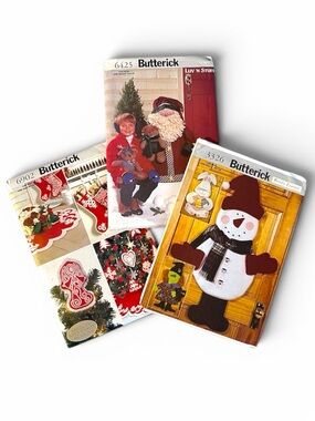 Butterick Holiday Craft Patterns Bundle 1999-2001 Uncut
